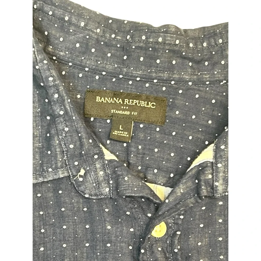 Men's Banana Republic Standard Fit Long Sleeve Button‎ Down Size L Maroon